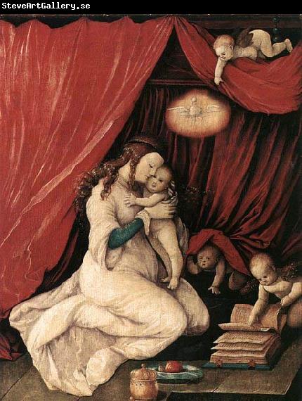 BALDUNG GRIEN, Hans Virgin and Child in a Room